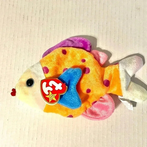 Ty Beanie Babies 4254 Lips The Fish Plush Toy - Picture 1 of 12